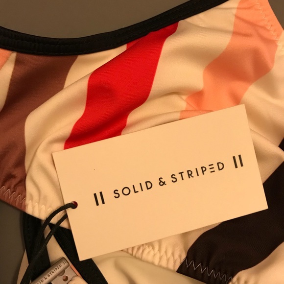 NWT Solid & Striped Bikini Set - Picture 6 of 8